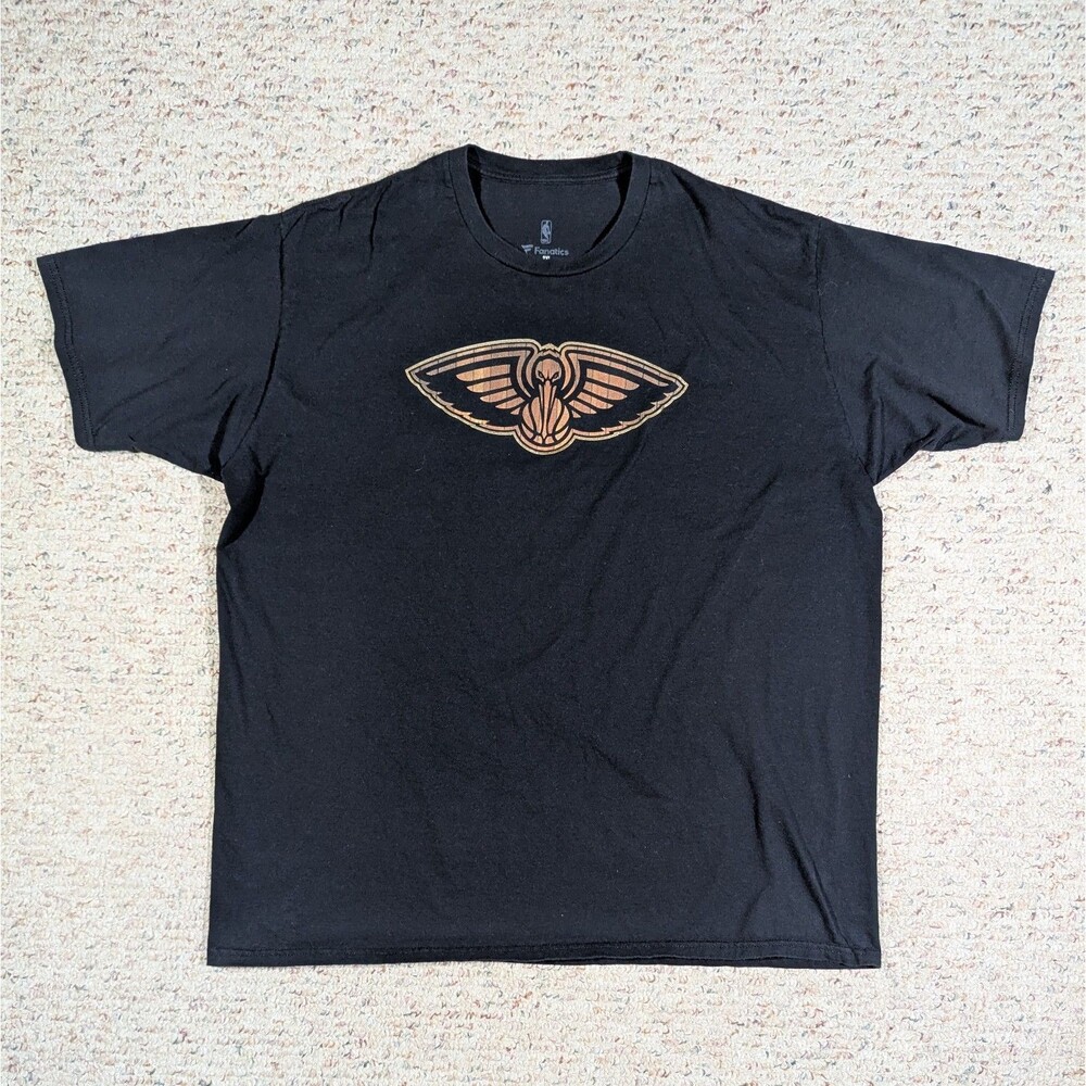 Fanatics New Orleans Pelicans T-Shirt Hardwood Mens 2XL Wood Court Logo NBA Tee